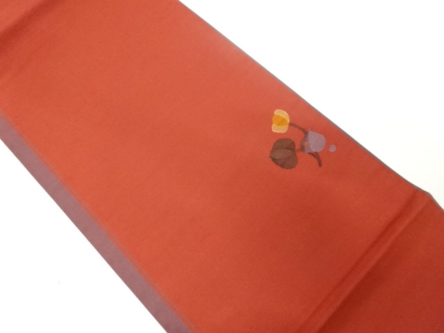 枝花模様織り出し袋帯